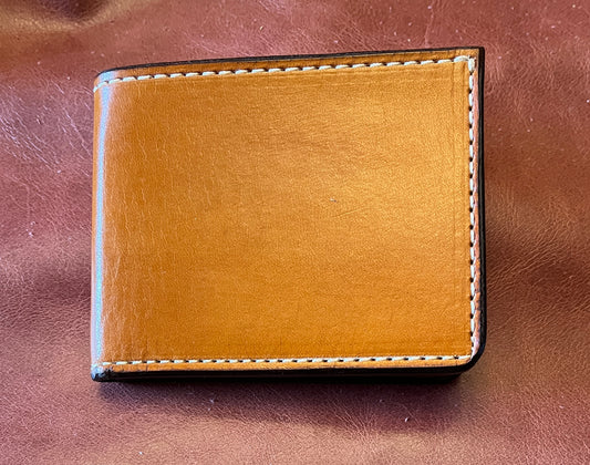 Men's Leather Bifold Wallet- Tan